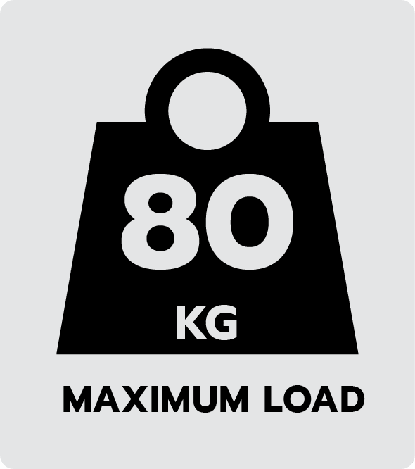 Maximum load 80 kg