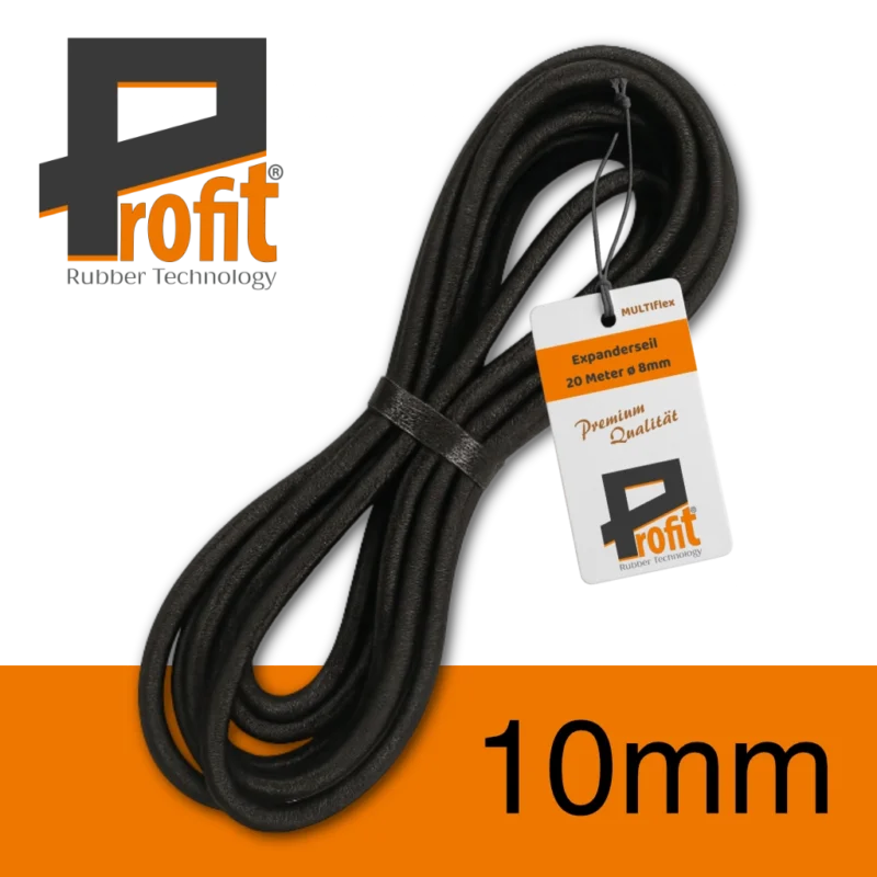 Expanderseil 10mm Multiflex – Meterware in Schwarz & Weiß