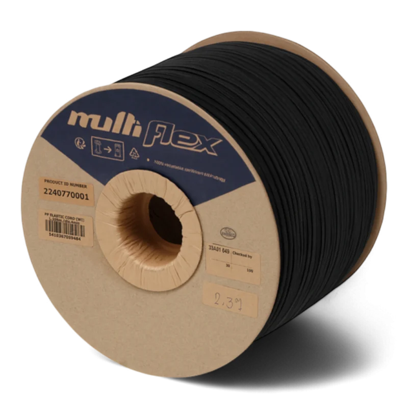 Expanderseil Multiflex - Expanderseil Schwarz 4mm Multiflex Rolle – elastisches Gummiseil für Planen, Banner, Camping und Transport